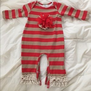 Peaches N Cream 6/9 mo romper